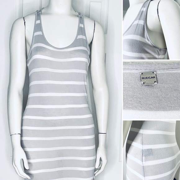 RUDSAK Dresses & Skirts - Limited OFFER  RUDSAK LONG GREY AND WHITE DRESS